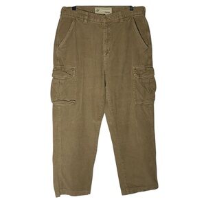 American Eagle Outfitters Men’s W 34 L 30 Cotton Tan Corduroy AE Cargo Pants